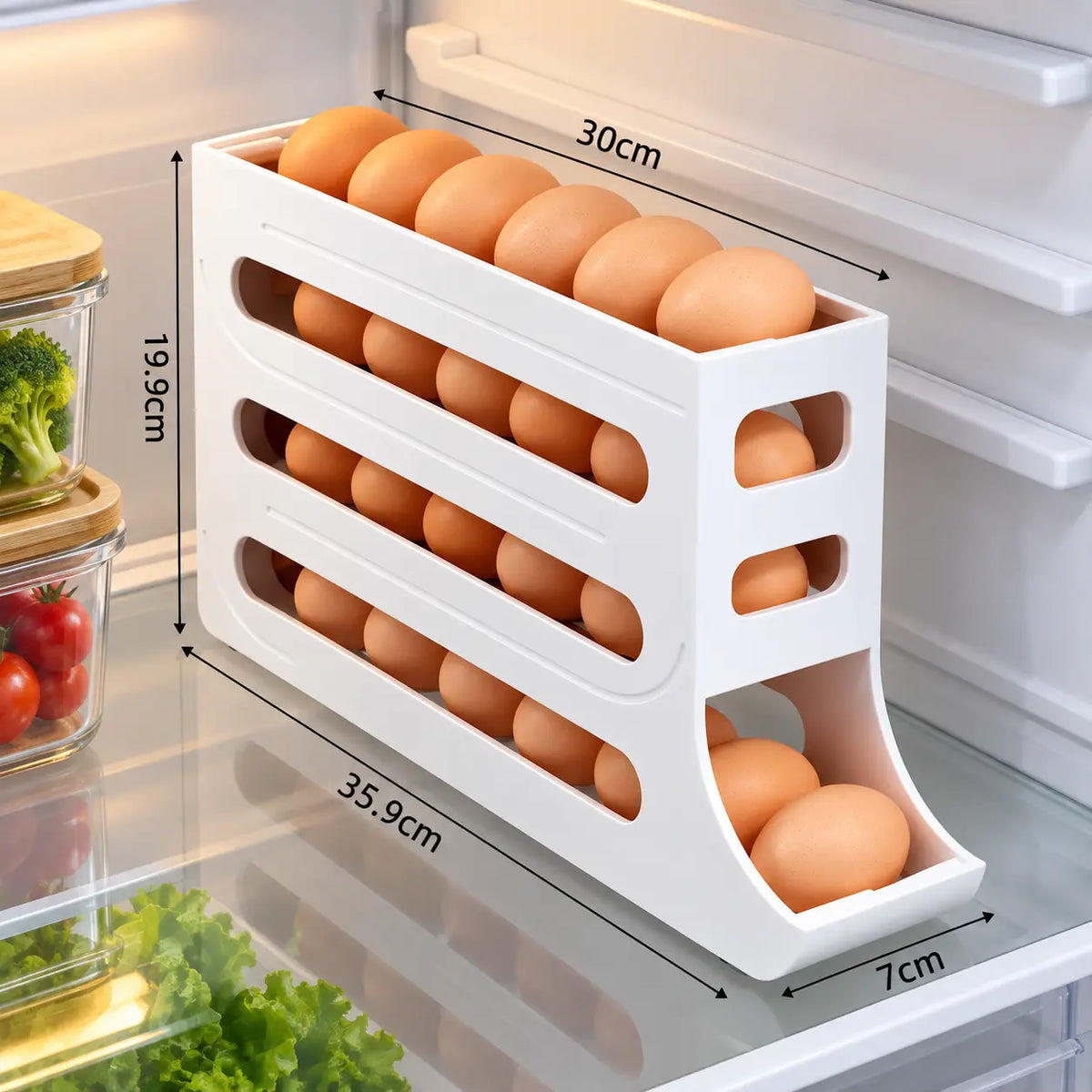 Egg Storage Rack – ৩ স্তরের ডিম র‍্যাক।